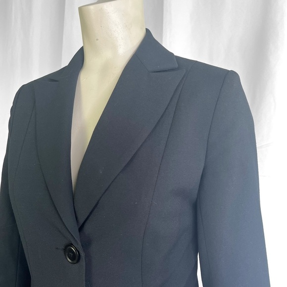 CUE BLACK BLAZER SINGLE BREAST BLAZER BACK SLIT  MADE IN AUSTRALIA WOMEN SIZE 8 - Picture 7 of 15